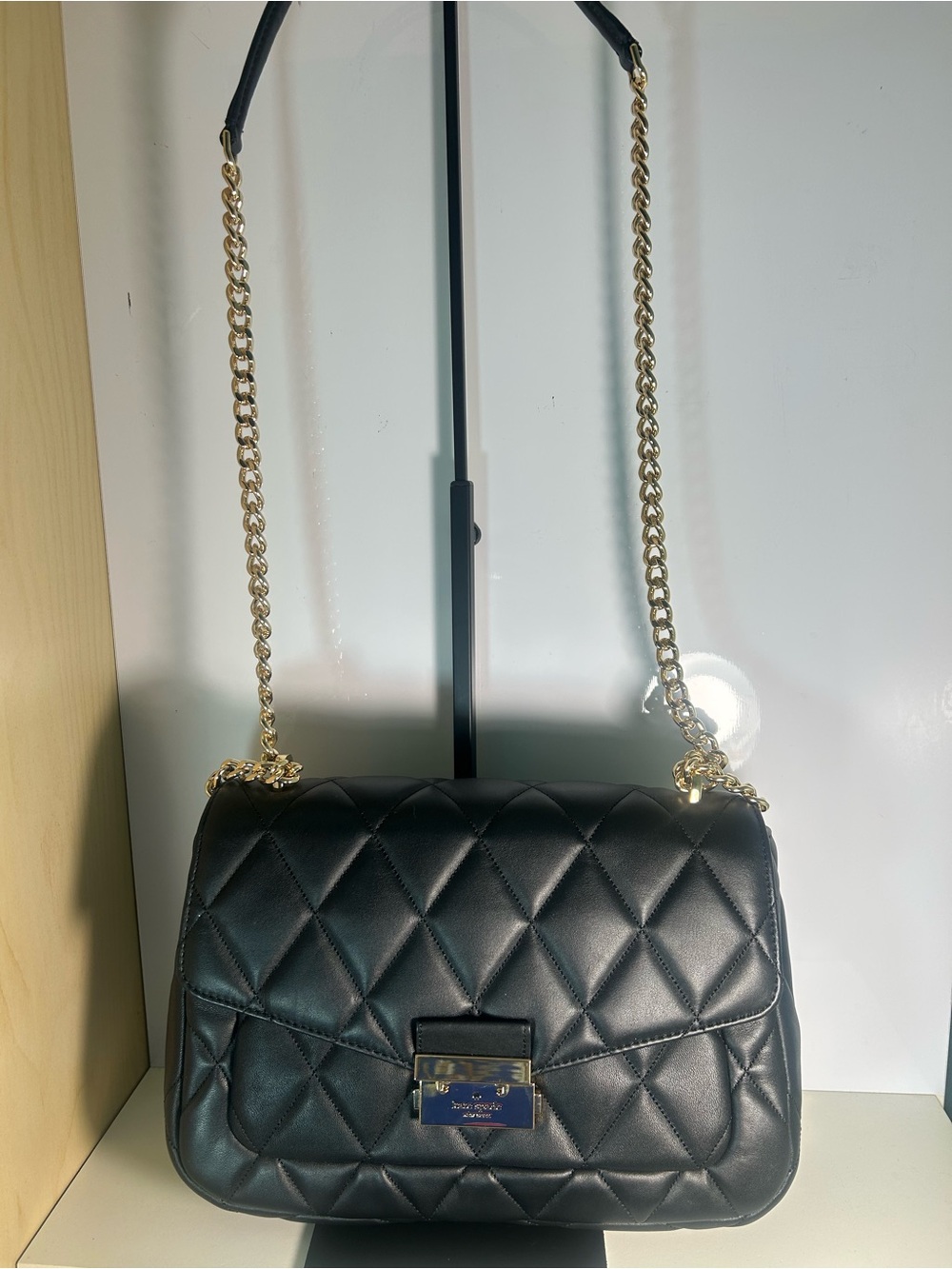 Kate spade quilted Balck shoulders/ crossbody bag Kate spade Black Quilted shou/ - Picture 4 of 8